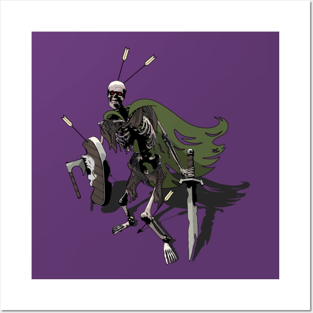 Skeleton Fighter Wall Art by LordNeckbeard